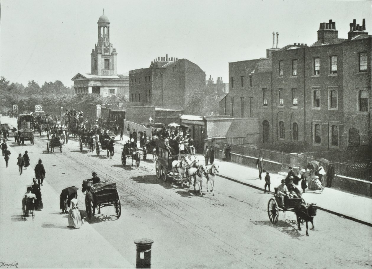 Saint Marks, Clapham Road: Kennington Roadin varrella, 1894 tekijältä English Photographer