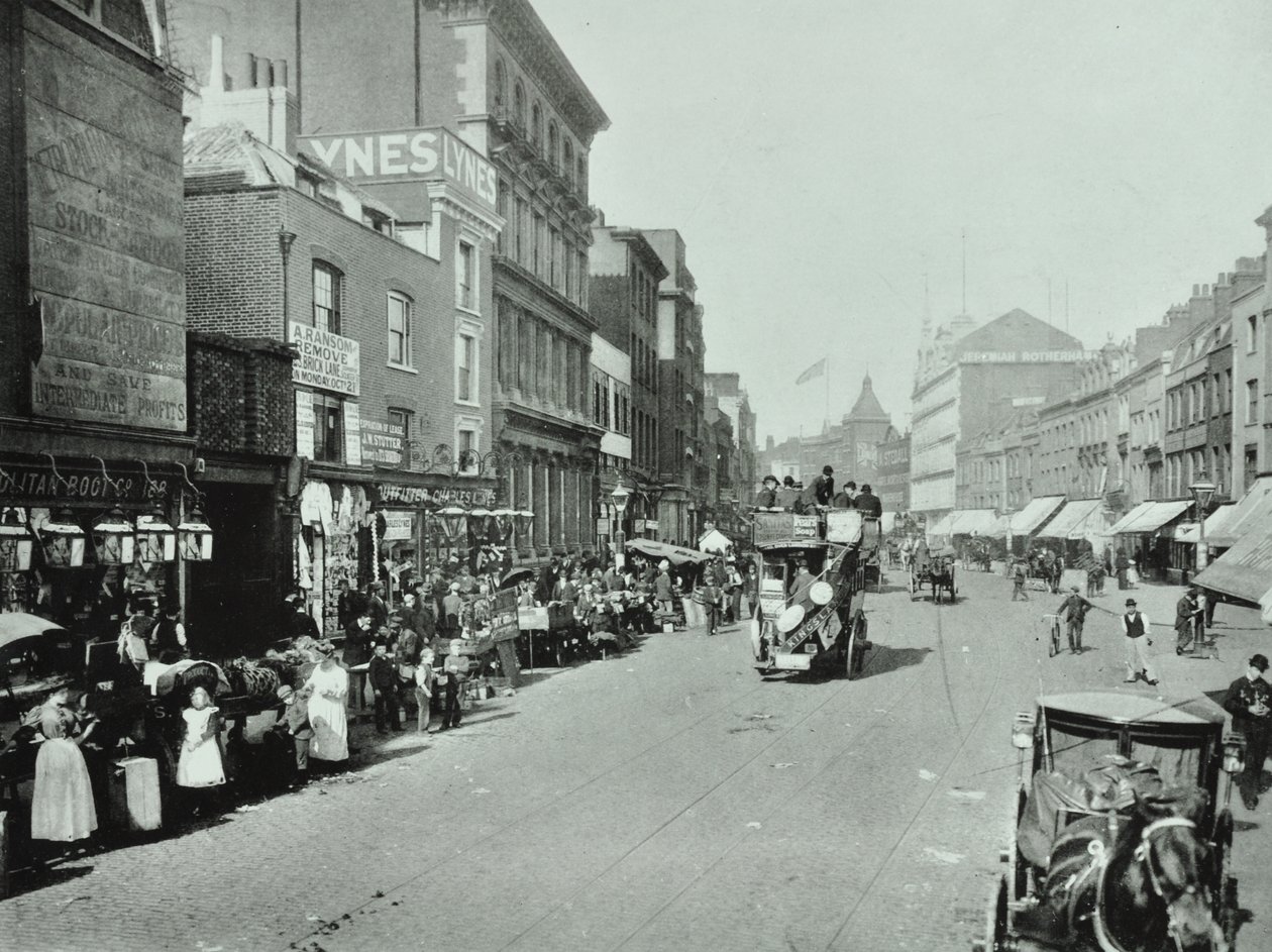 Shoreditch High Street: katsot pohjoiseen, 1896 tekijältä English Photographer