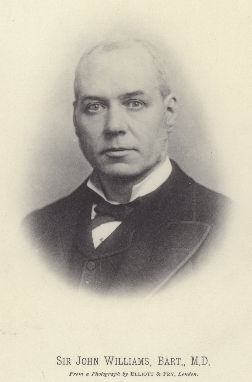 Sir John Williams, Baronet, MD (s/w-valokuva) tekijältä English Photographer