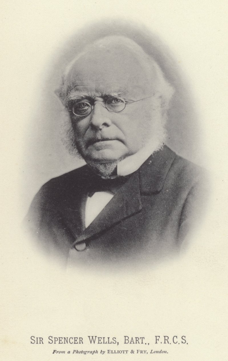 Sir Spencer Wells, Baronet, FRCS (s/w-valokuva) tekijältä English Photographer