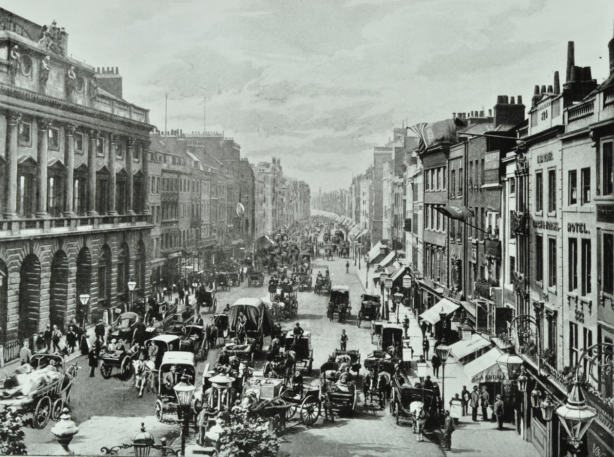 Somerset House, Strand, Westminster LB: katsot länteen Saint Mary-le-Strandista, 1895 tekijältä English Photographer