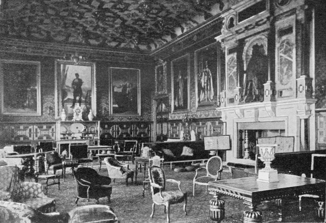 The James I Drawing Room, Hatfield House, julkaistu The Graphicissa, 19. heinäkuuta 1902 tekijältä English Photographer