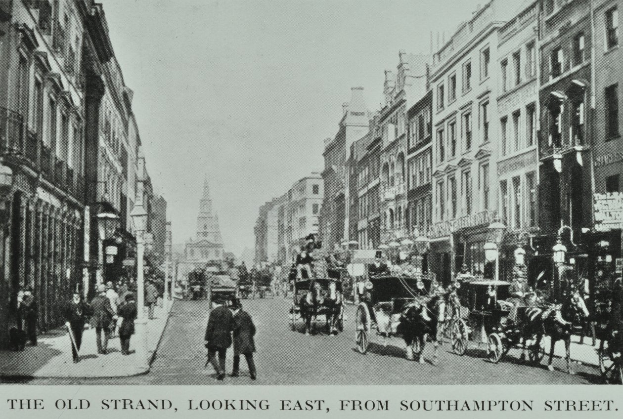 Old Strand, katsoen itään, Southampton Streetiltä, n. 1890 tekijältä English Photographer