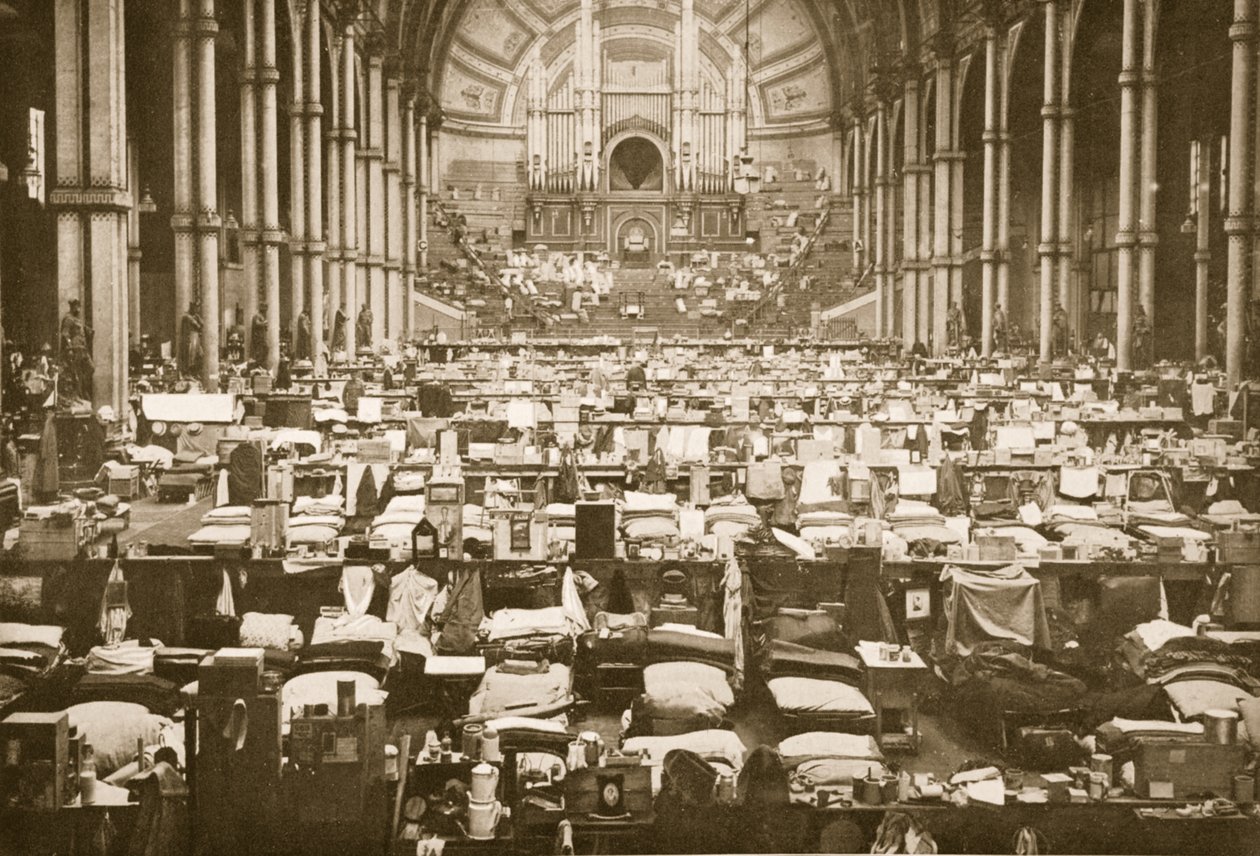 Sleeping Hall, Alexandra Palace, kuvitus saksalaisista vangeista Isossa-Britanniassa (syväpaino) tekijältä English Photographer