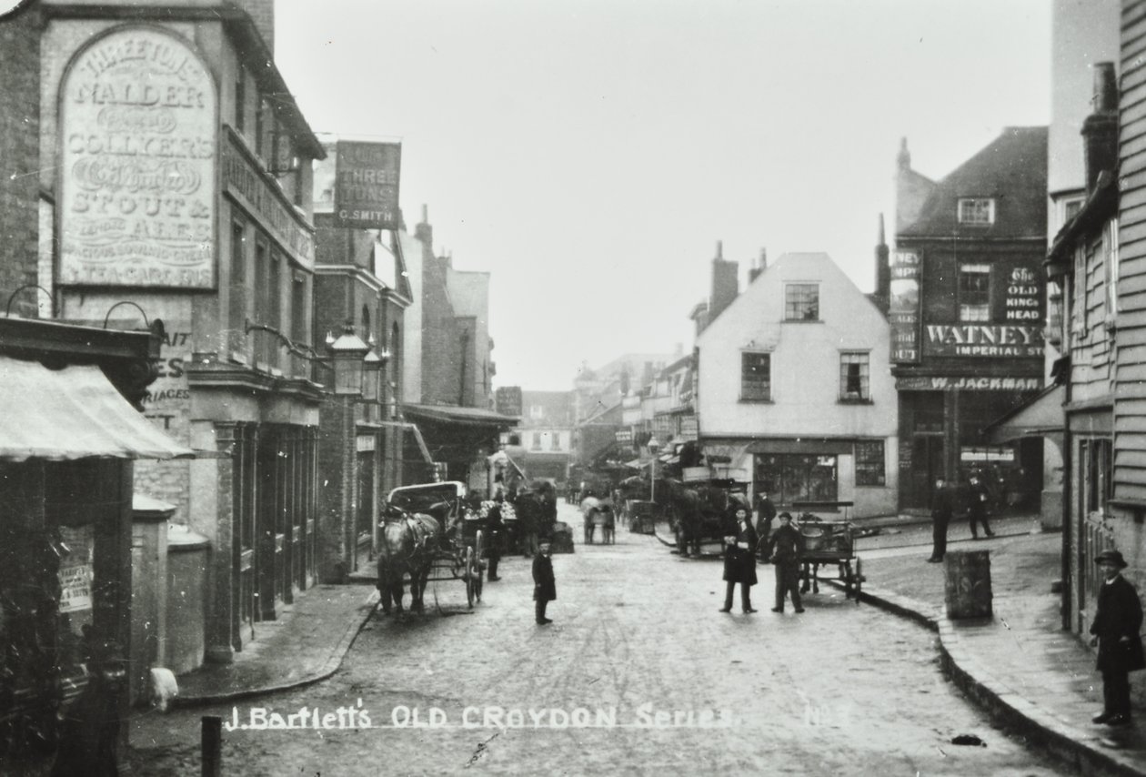 Three Tuns Old Kings Head, Surrey Street, Croydon: yleiskuva, 1885 tekijältä English Photographer