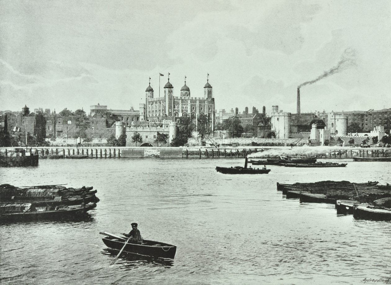 Tower of London, Tower Hill: joelta, 1895 tekijältä English Photographer