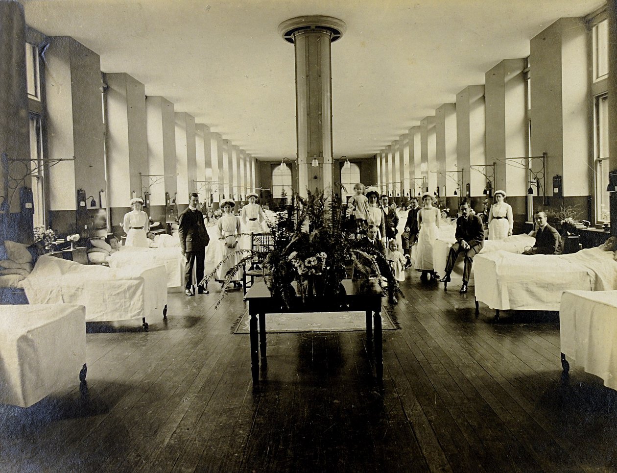 Victoria Ward St. Thomasin sairaalassa Lontoossa, noin 1900 tekijältä English Photographer
