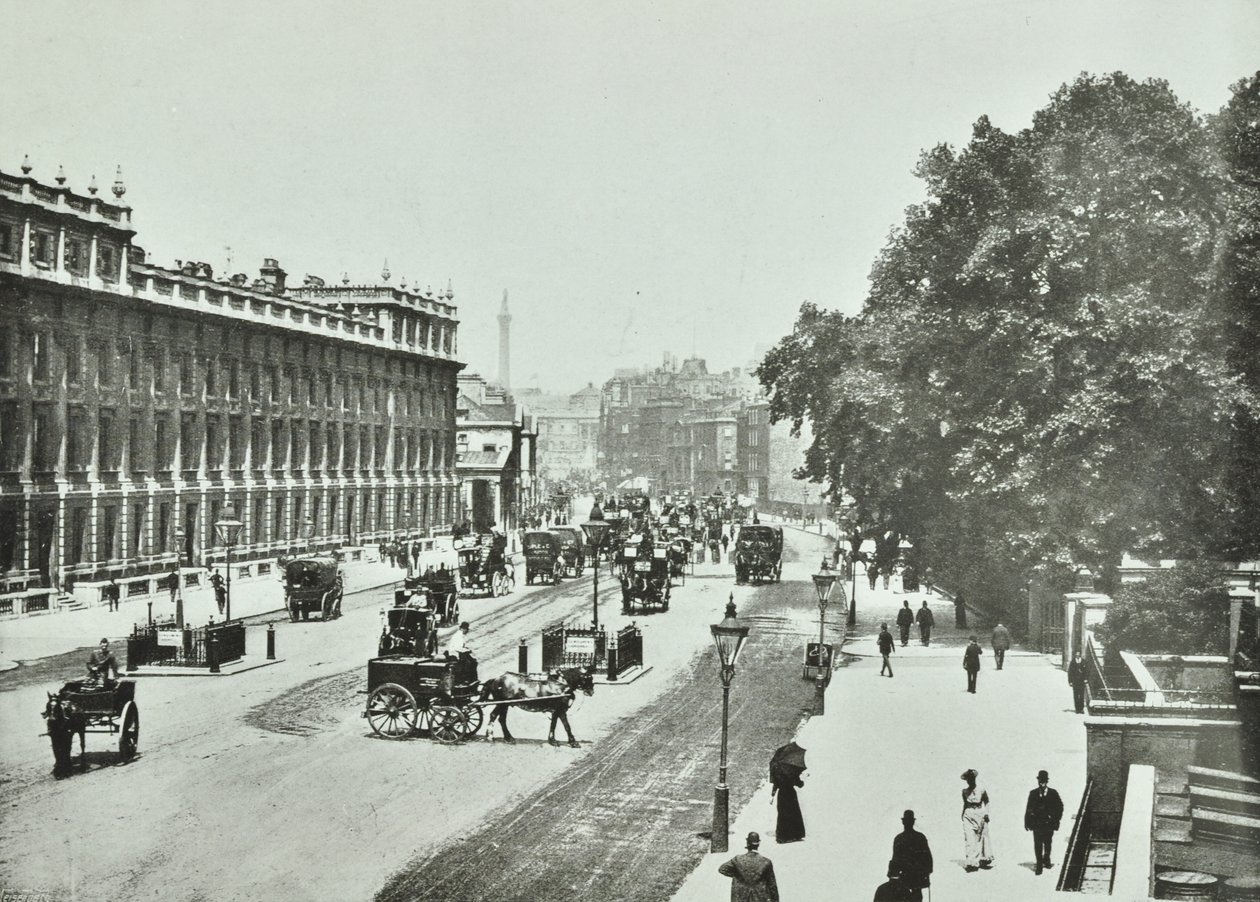 Whitehall, Westminster LB: katsot pohjoiseen, 1890 tekijältä English Photographer