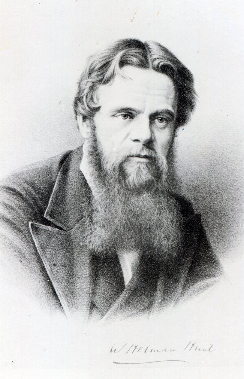 William Holman Hunt, kaiverrus valokuvan jälkeen, n.1865 tekijältä English Photographer