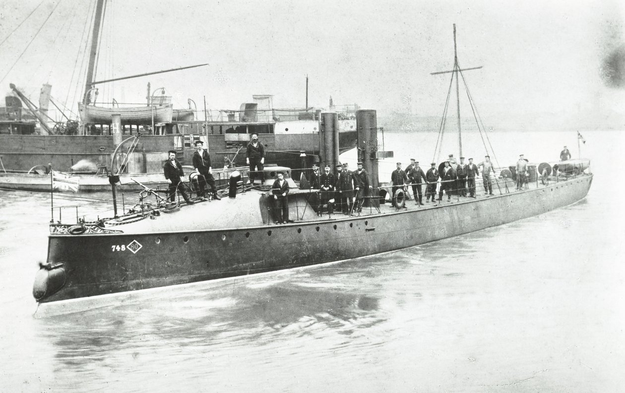 Yarrow and Company Shipbuilding Works, Isle of Dogs, torpedovene nro. 80, Lontoo, 1887 tekijältä English Photographer