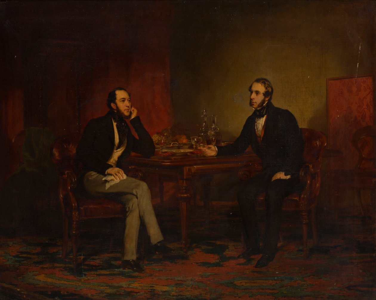 A Conversation Piece, n. 1840 (öljy kankaalle) tekijältä English School