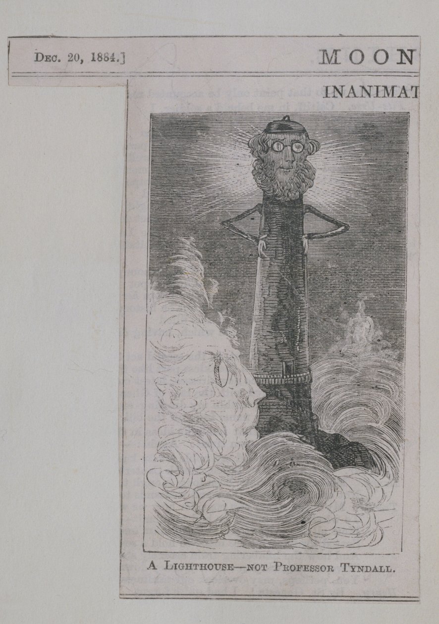 A Lighthouse - ei professori Tyndall, Moonshine, julkaistu 20. joulukuuta 1884 (puukaiverrus) tekijältä English School