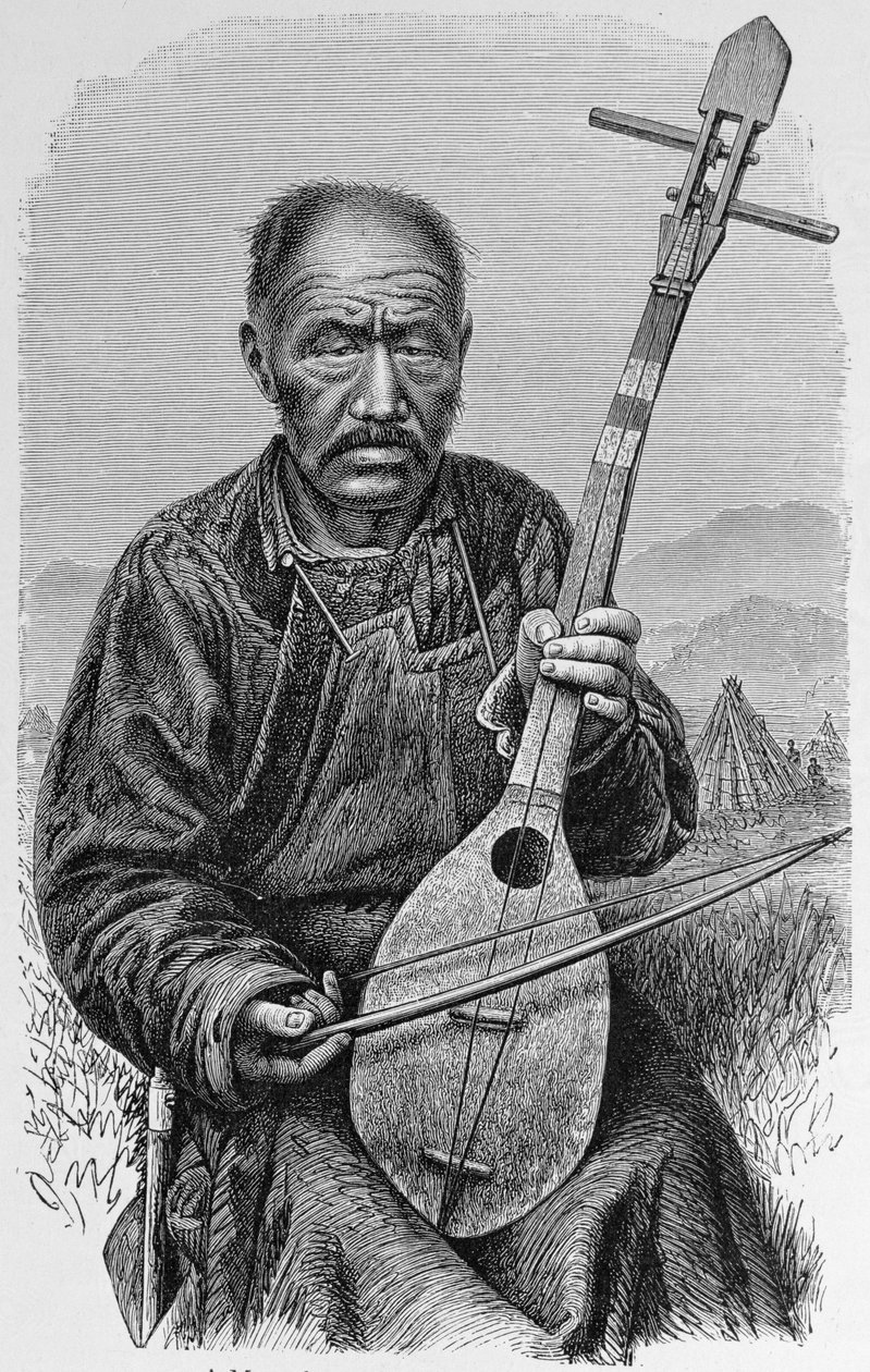 Mongolimuusikko, Prof. Friedrich Ratzelin teoksesta The History of Mankind, Vol. III, 1898 tekijältä English School