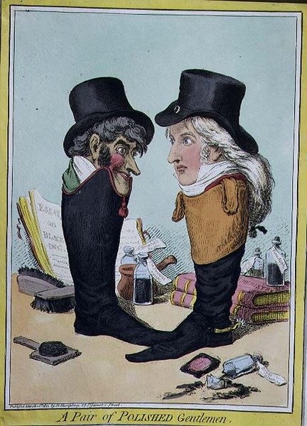 "A Pair of Polished Gentlemen", julkaisija Hannah Humphrey. tekijältä English School