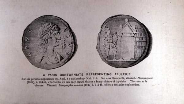 Paris Contorniate, joka edustaa Apuleiusta (n. 124-170 jKr) tekijältä English School