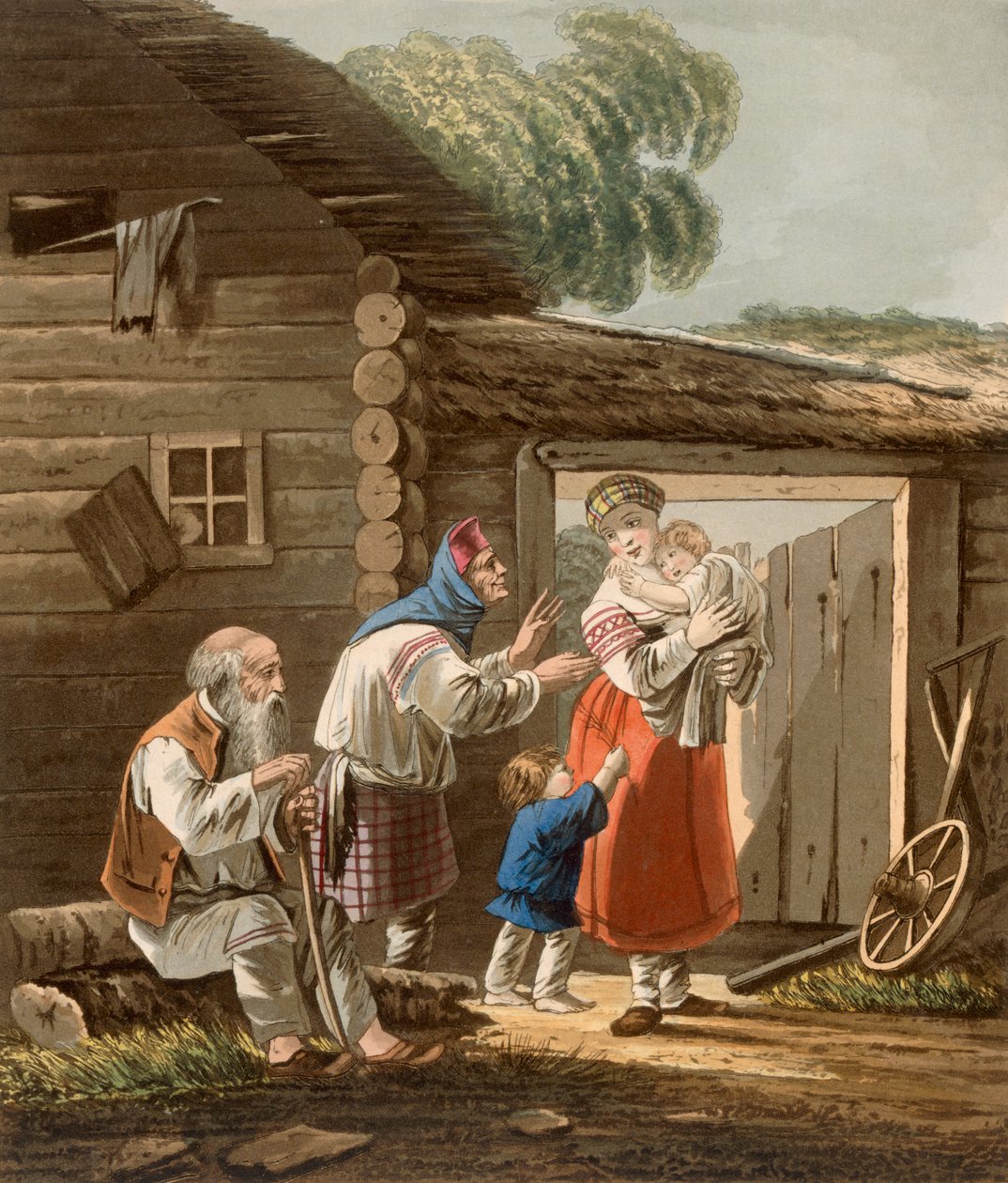 Venäläinen talonpoikaperhe, 1823 tekijältä English School