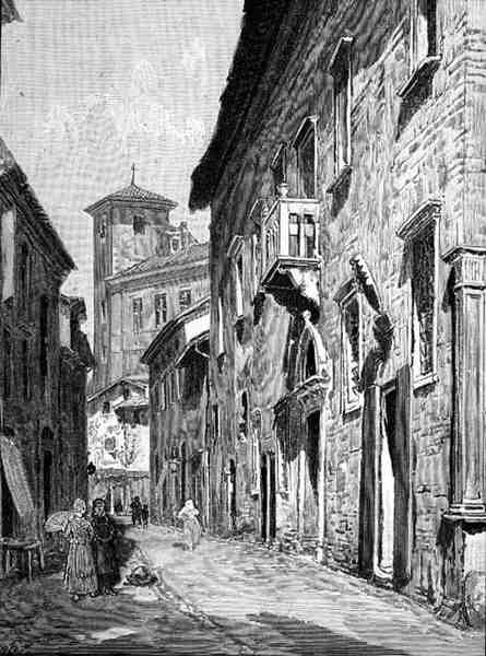 A Street in Ravenna, Italia, The Picturesque Mediterranean, Volume 3, julkaisija Cassell and Co. Ltd. tekijältä English School