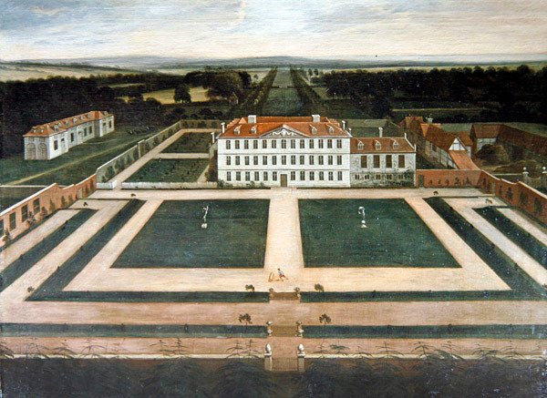 Näkymä Capesthorne Hallista, Cheshire, n. 1730 (öljy kankaalle) tekijältä English School