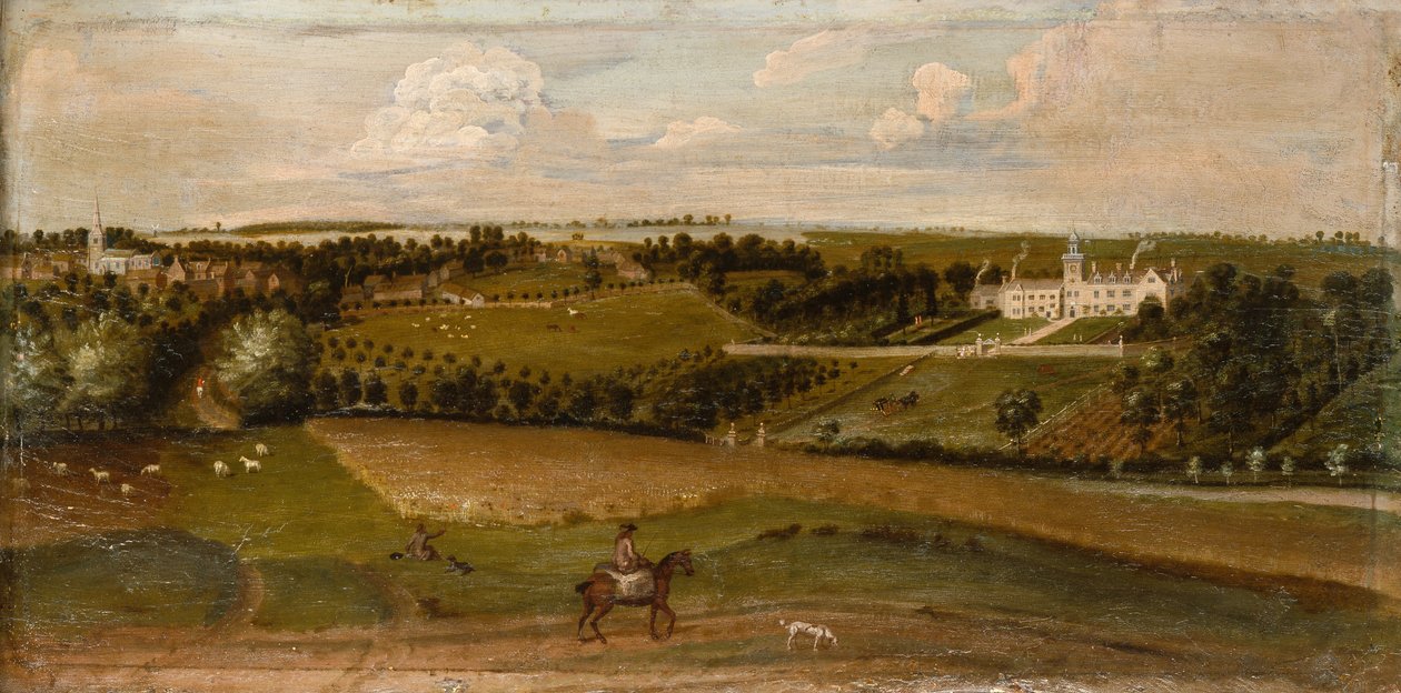 Una vista de Walgrave Hall (oli) finlandès tekijältä English School