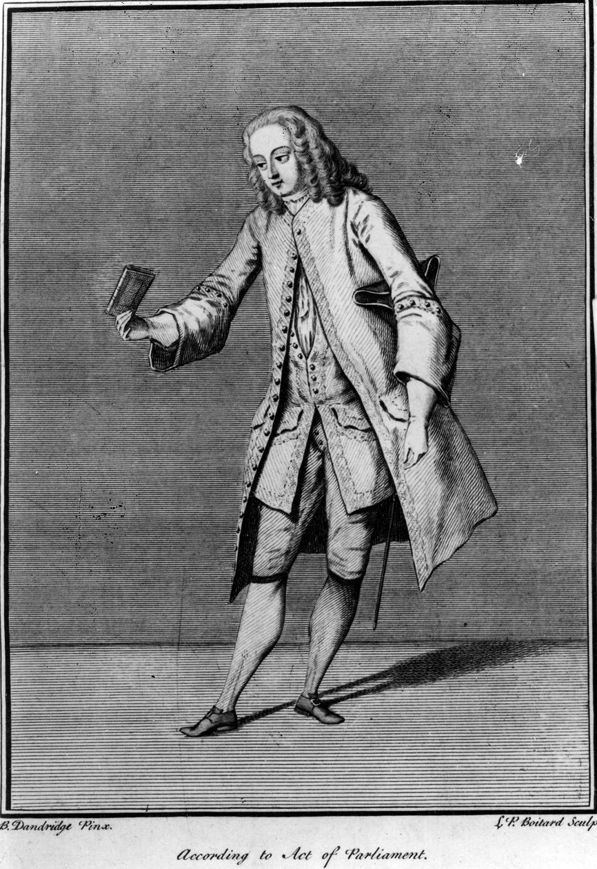 Louis Phillippe Boltardin Bartholomew Dandridgen jälkeen vuonna 1737 tekemän parlamentin lain mukaan tekijältä English School
