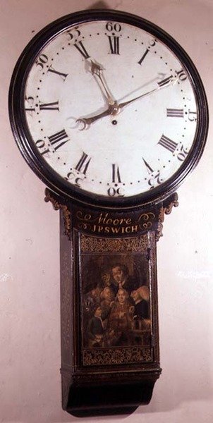 Act of Parliament -kello, kirjoittanut Thomas Moore (fl.1720-89), Ipswich, 1700-luvun puoliväli tekijältä English School