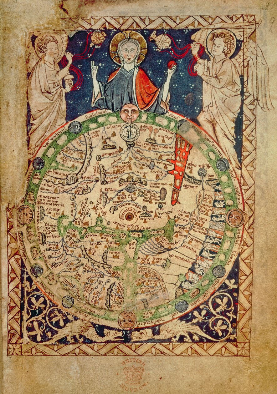 Lisä Ms 28681, f.9: Maailmankartta (vellum) tekijältä English School