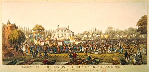 Puheet Hänen Majesteettinsa kuningatar Carolinelle Brandenburgh Housessa 30. lokakuuta 1820 tekijältä English School