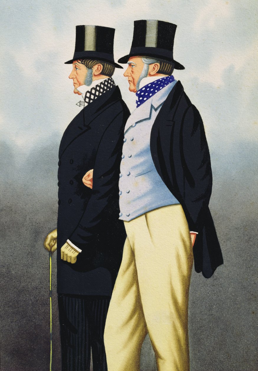 Amiraali Henry John Rous (1795-1877) ja George Payne (1803-78), Fathers of the Turf (wc paperilla) tekijältä English School