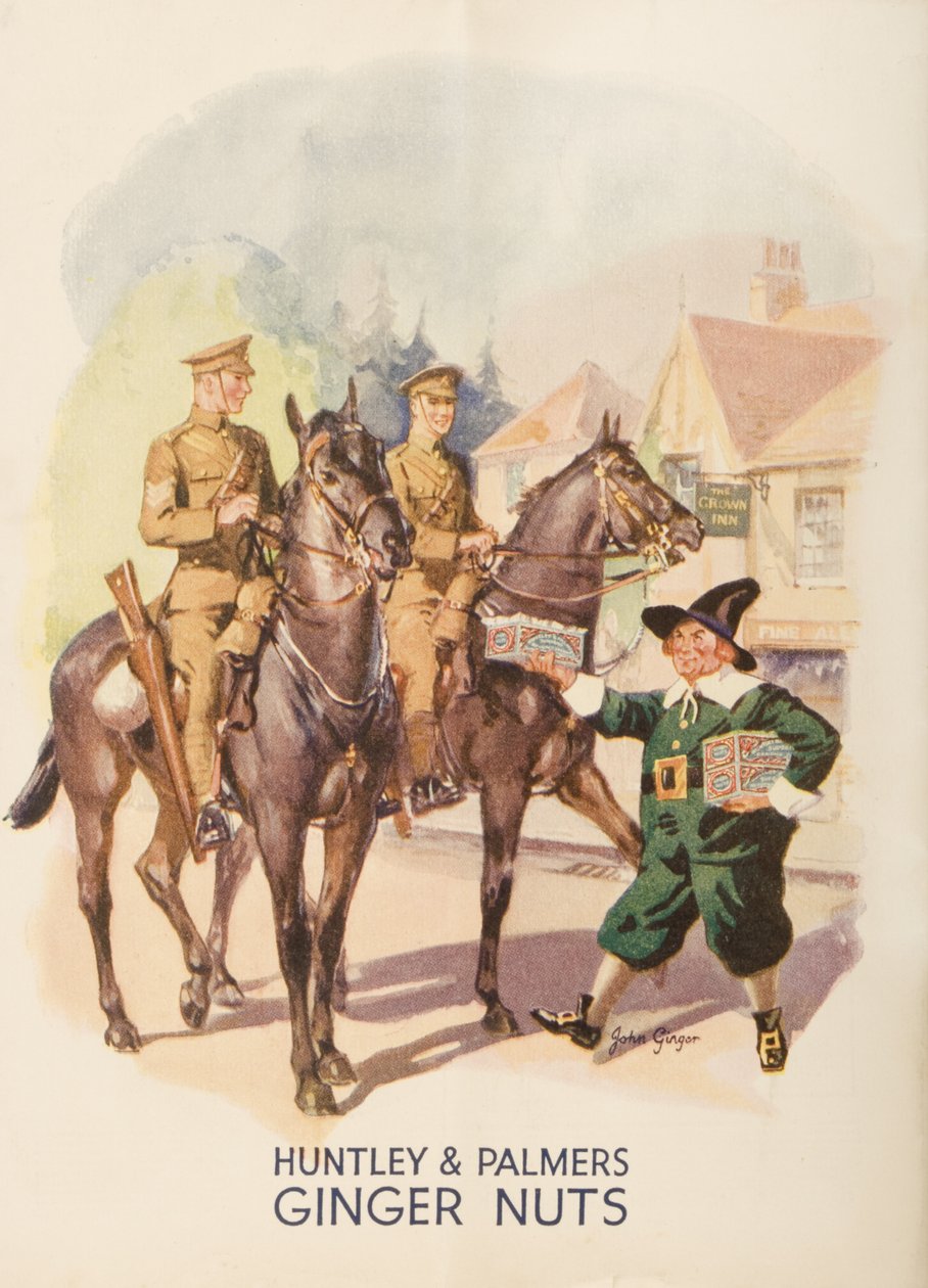 Huntley and Palmers Ginger Nuts -mainos, 1935 tekijältä English School