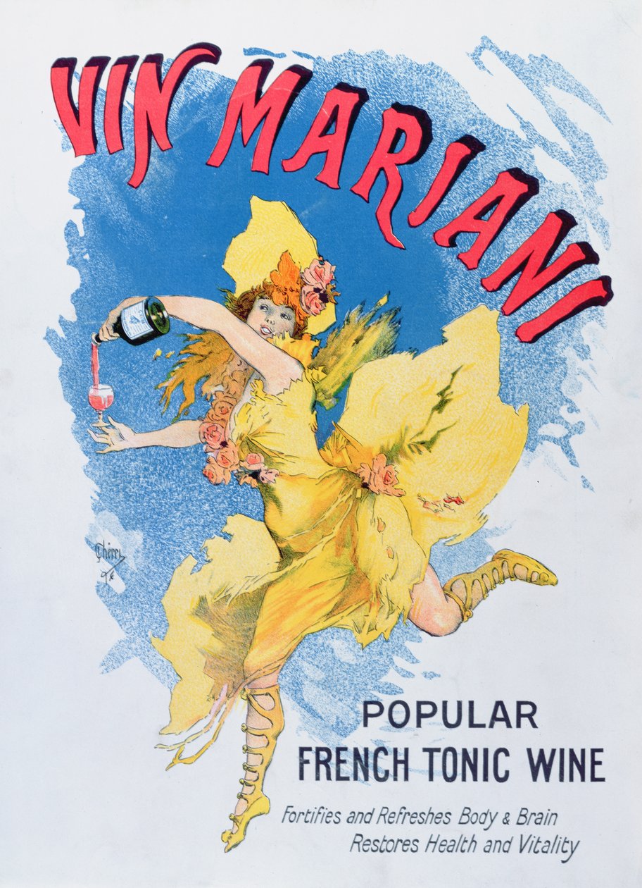 Mainos Vin Marianille Theatre-lehdestä, 1901 tekijältä English School