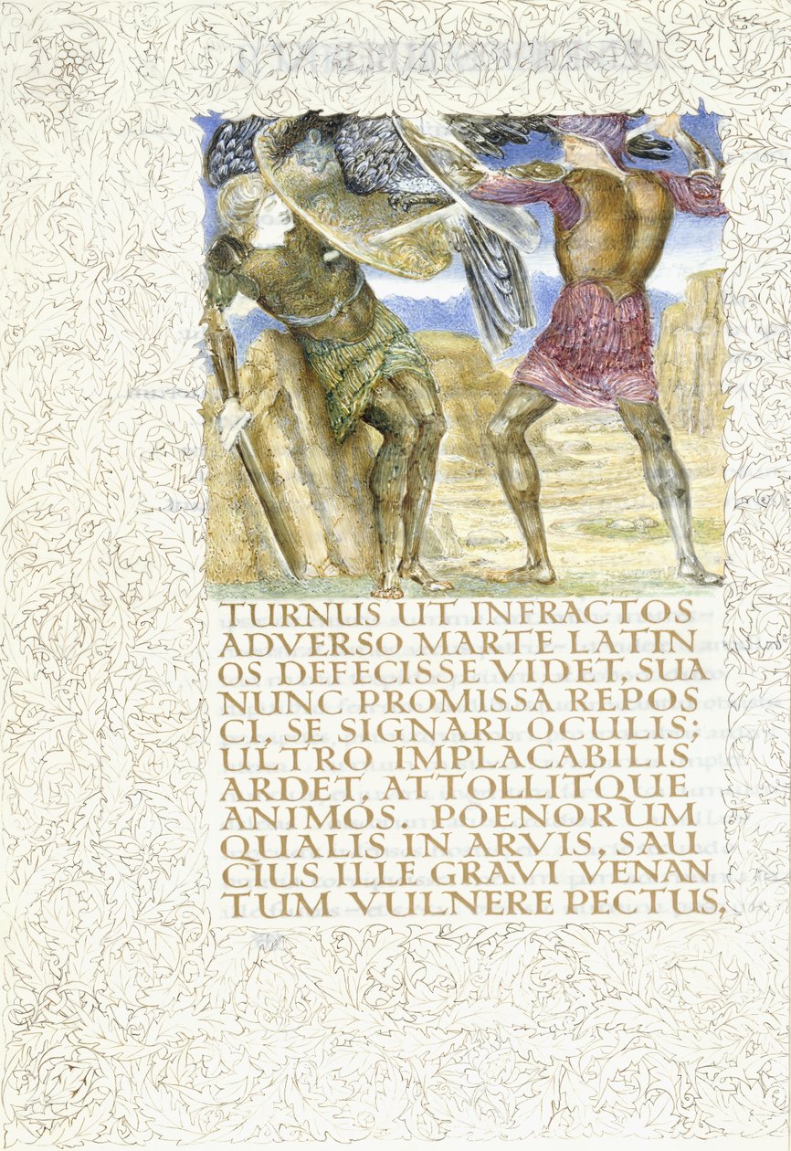 Aeneas surmaa Turnuksen, 1874-1919 tekijältä English School