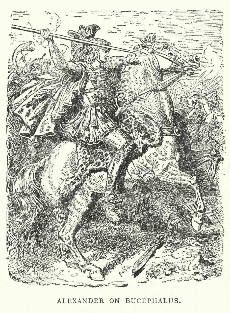 Alexander ja Bucephalus (kaiverrus) (kaiverrus) tekijältä English School