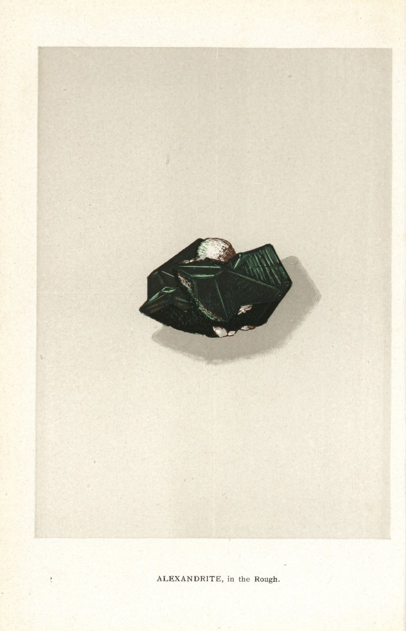 Karkea aleksandriitti, Edwin Streeterin "Precious Stones and Gems", Lontoo, George Bell & Sons tekijältä English School