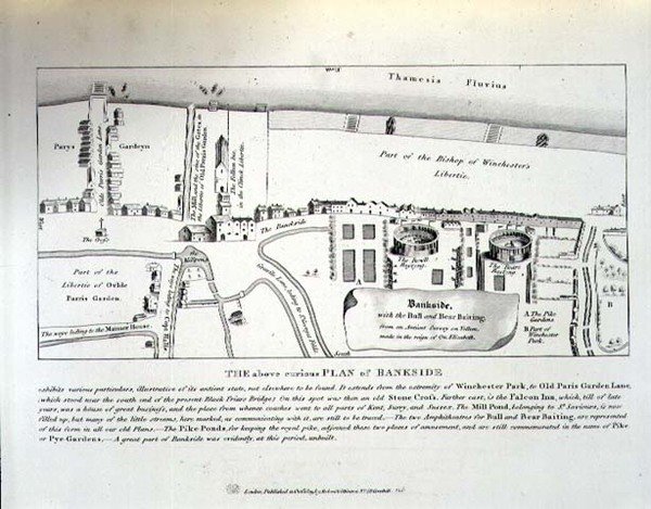Elizabethan Plan of Bankside, pubi. Kirjailija: Robert Wilkinson tekijältä English School