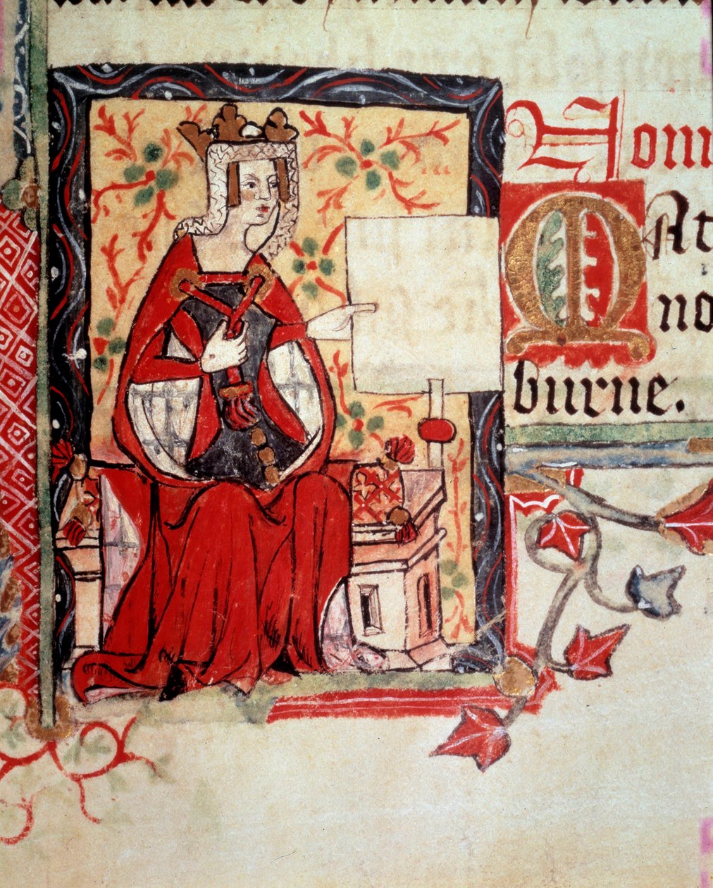 Valaistus, joka esittää Mathilde Emperesseä (n. 1102-1167), joka tunnetaan myös nimellä Englannin Maud ja Mathilde, Pyhän valtakunnan Henrik V:n vaimo, ja joka on peräisin St. Albansin munkkien kirjasta "Histoire d