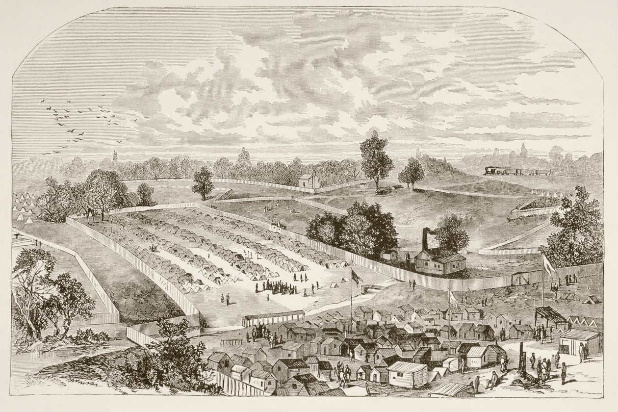 Andersonvillen vankila (litho) tekijältä English School