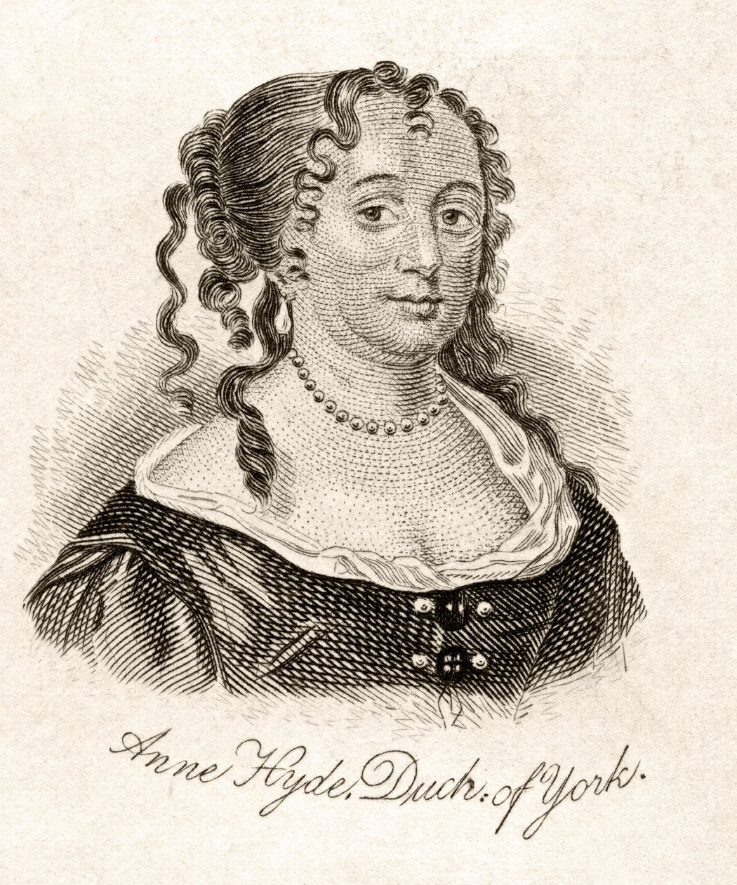 Anne Hyde, Yorkin herttuatar, Crabbin historiallisesta sanakirjasta, julkaistu 1825 tekijältä English School