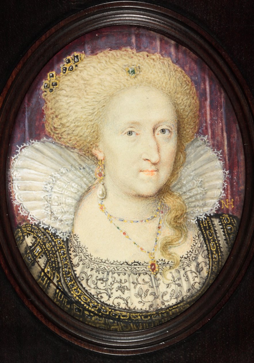 Anne of Denmark (akvarelli vellum) tekijältä English School