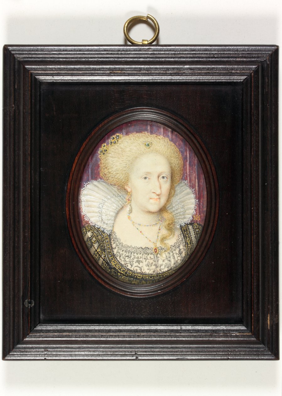 Anne of Denmark (akvarelli vellum) tekijältä English School