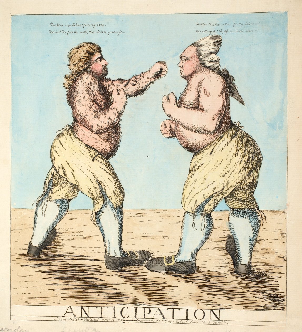Ennakointi, pubi. 1784 (käsinvärinen etsaus) tekijältä English School