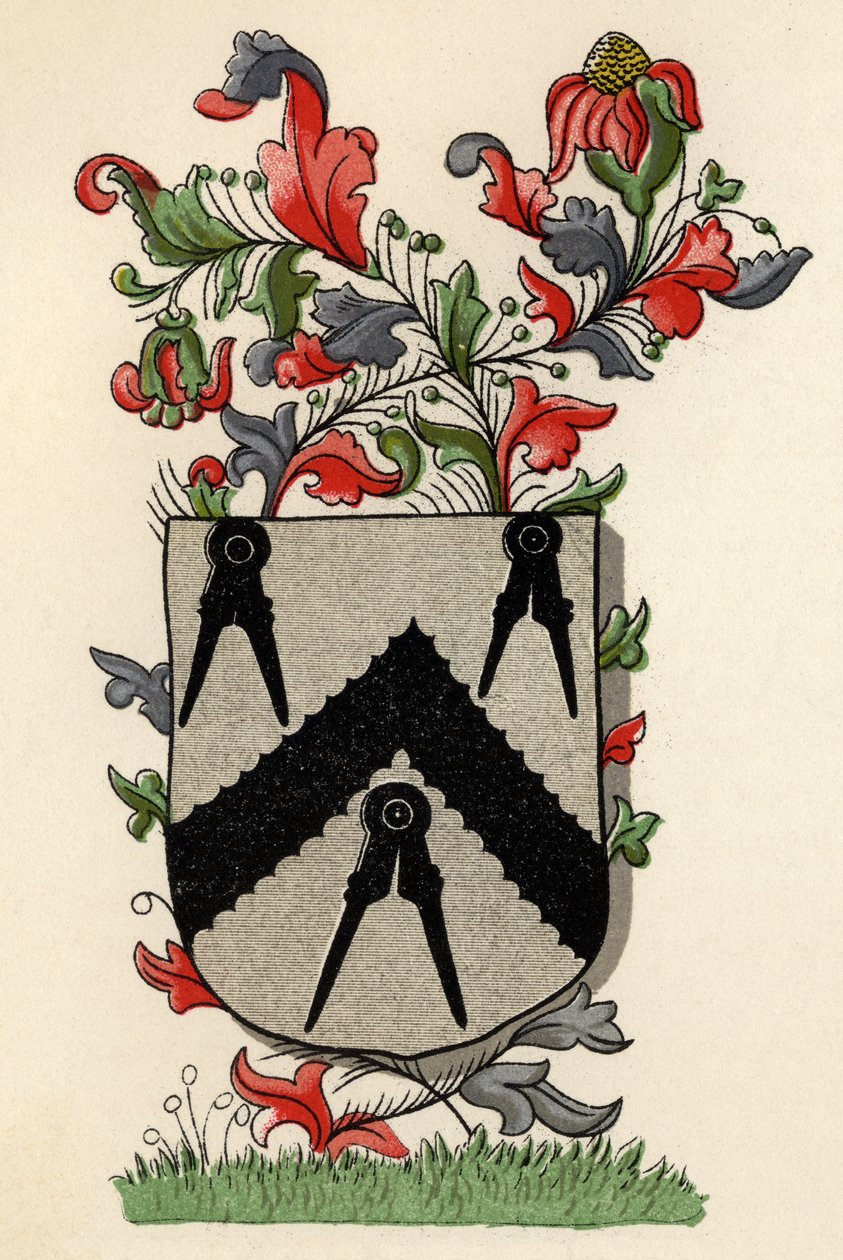 Lontoon Carpenters Companylle myönnetyt aseet, 6. Edward IV, 1466, The History of Freemasonry, osa II, julkaisija Thomas C. Jack, Lontoo, 1883 tekijältä English School