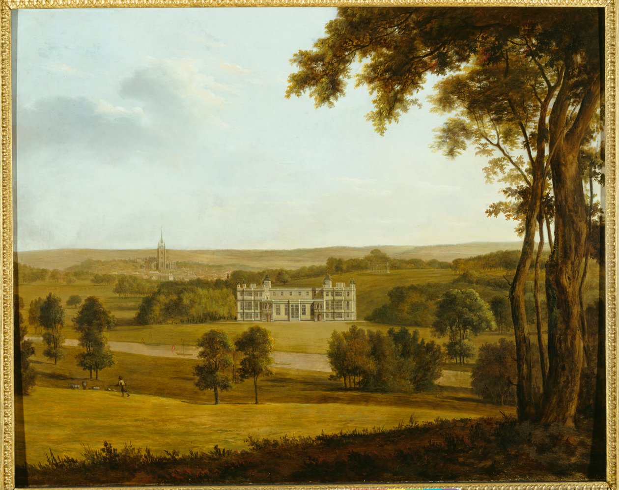 Audley End lännestä (öljy kankaalle) tekijältä English School