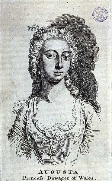 Augusta, Walesin prinsessa Dowager (1719-72), n. 1751 (kaiverrus) tekijältä English School
