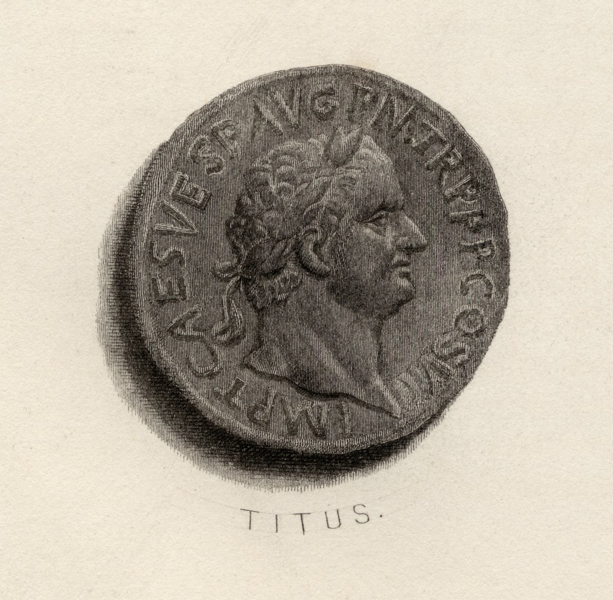 Aureus-kolikko, Titus Flavius Vespasianuksen aikakaudelta tekijältä English School