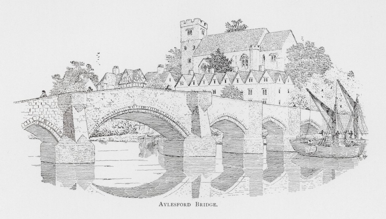 Aylesfordin silta (litografia) tekijältä English School