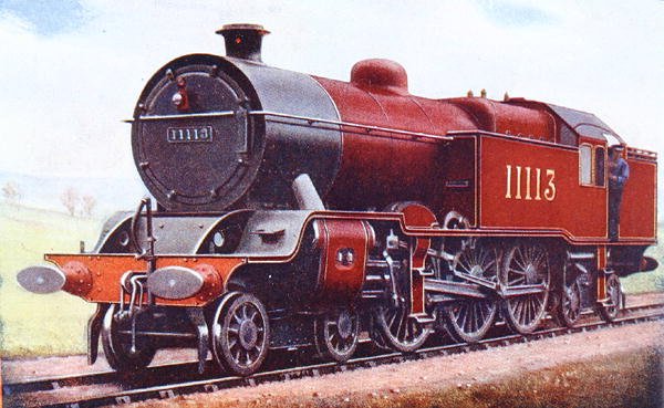 London Midlandin ja Scottish Railwayn "Baltic", kuvitus G. Gibbard Jacksonin teoksesta "The Book of the Locomotive", julkaistu 1924 (värilitho) tekijältä English School