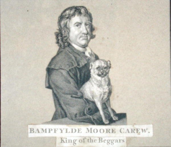 Bampfylde Moore Carew (1693-n. 1770) Kerjäläisten kuningas (kaiverrus) tekijältä English School