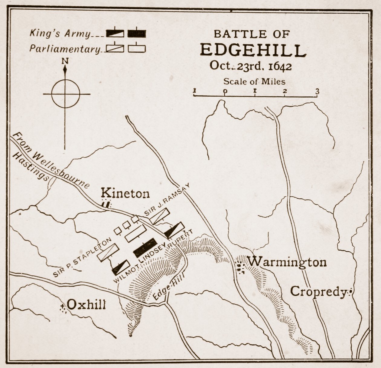 Edgehillin taistelu 23. lokakuuta 1642 tekijältä English School