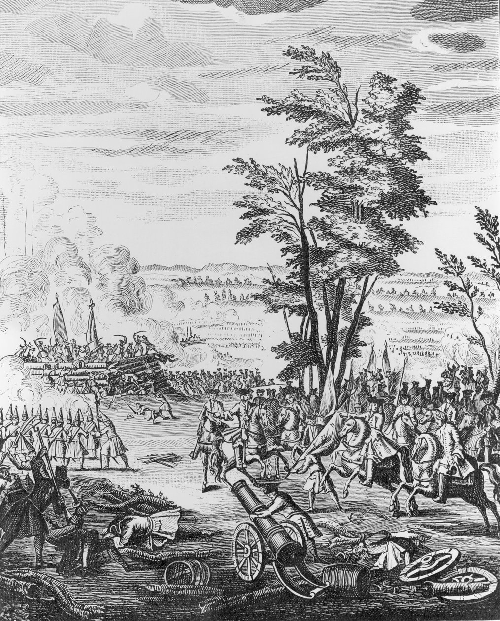 Malplaquetin taistelu, 11. syyskuuta 1709, "Kuningatar Annen historiasta", 1740 tekijältä English School
