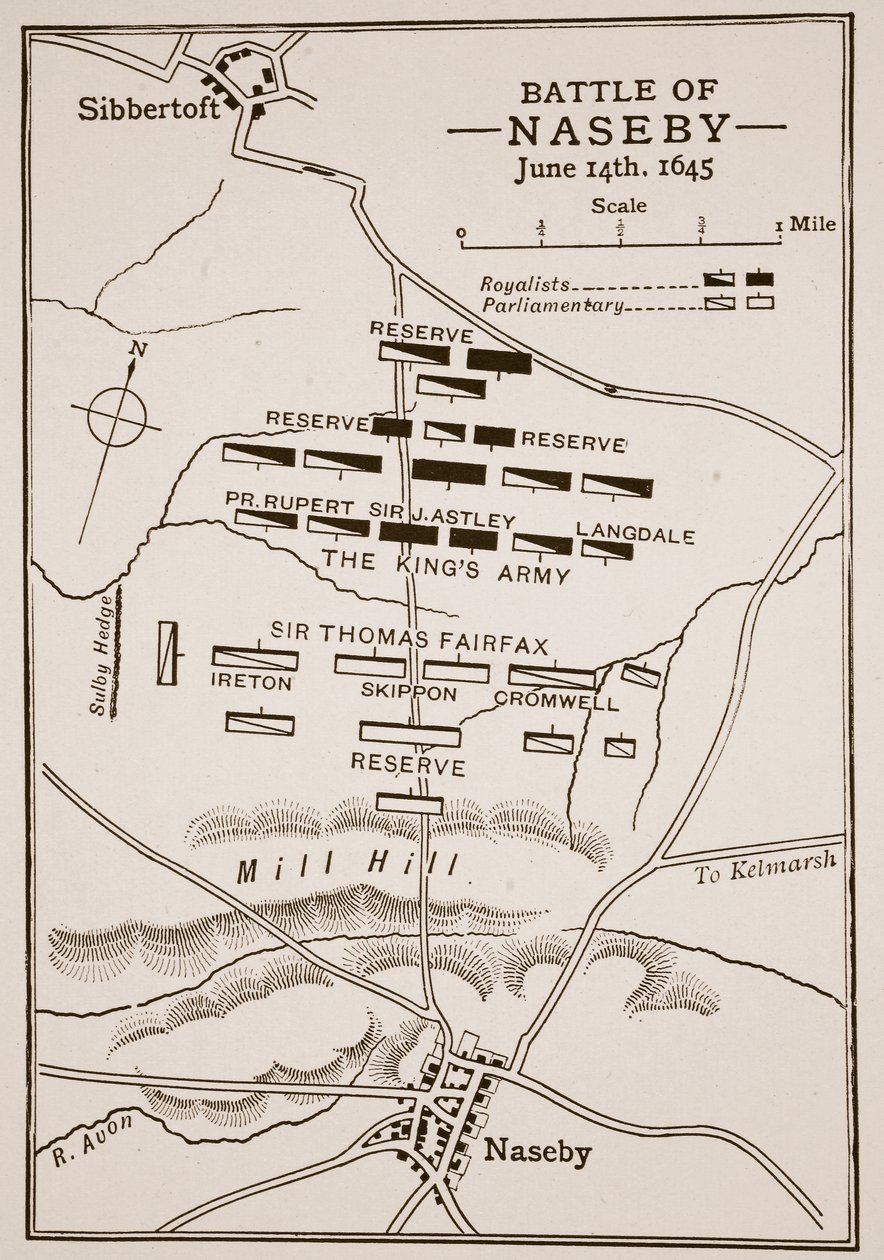 Nasebyn taistelu 14. kesäkuuta 1645 tekijältä English School